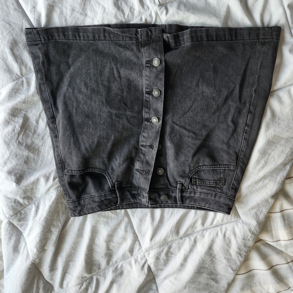 American Eagle Outfitters Charcoal Denim Skirt